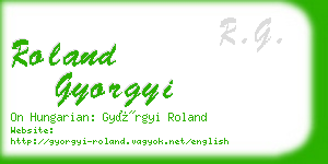 roland gyorgyi business card